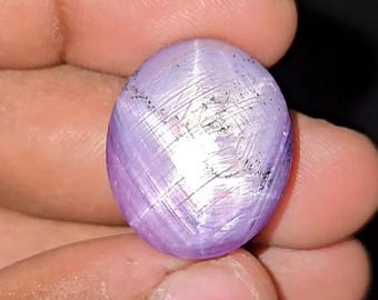 Natürlicher 50,90 Ct Stern Rubin Cabochon Loser Edelstein Unbehandelt Rosa Oval