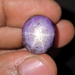 Natural 24.35 Ct Star Ruby Pink Cabochon Loose Gemstone  Untreated Oval