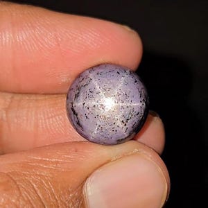 Natural  25.15 Ct Star Sapphire Cabochon Purple Loose Gemstone Untreated Round