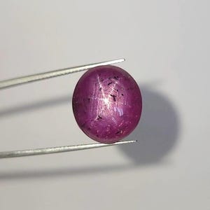 Natural Translucent 27.30 Ct Star Ruby Red Oval Untreated Cabochon Loose Gemstone