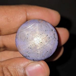 Natural 125.40 Ct Star Ruby Cabochon Loose Gemstone  Untreated purple Round