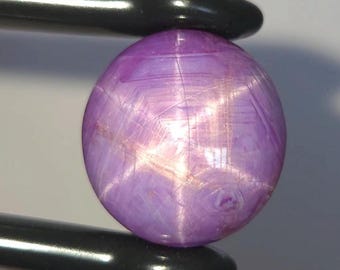 Natural 39.55 Ct Star Sapphire Cabochon Loose Gemstone Untreated Purple Oval