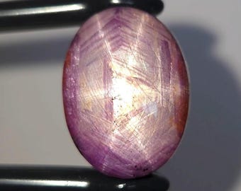 Natural 53.60 Ct Star Ruby Pink Oval Cabochon Untreated Loose Gemstone