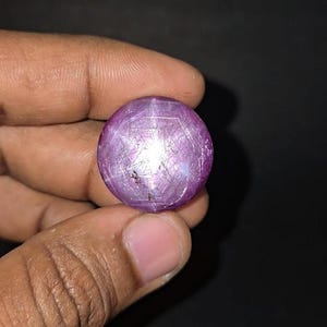 Natural 74.80 Ct Star Ruby Pink Cabochon Loose Gemstone  Untreated Round