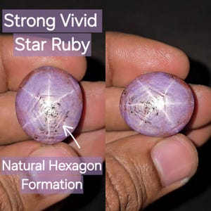 Natural 58.40 Ct Star Ruby Cabochon Loose Gemstone  Untreated Pink Oval