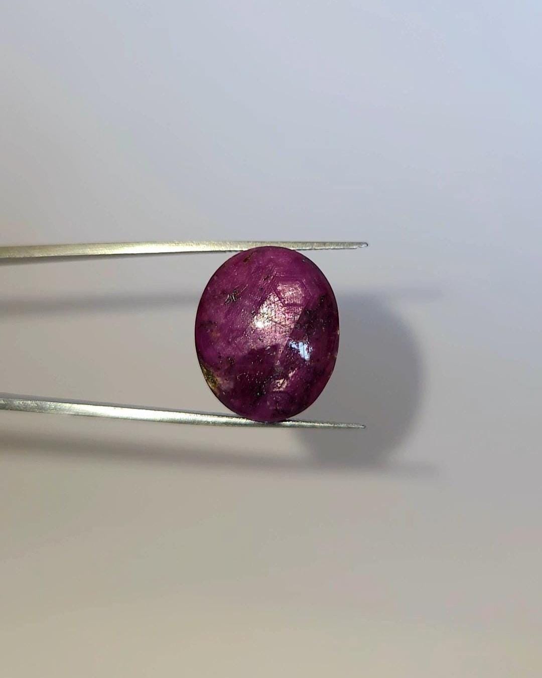 Natural 29.65 Ct Star Ruby Red Oval Untreated Cabochon Loose Gemstone ...