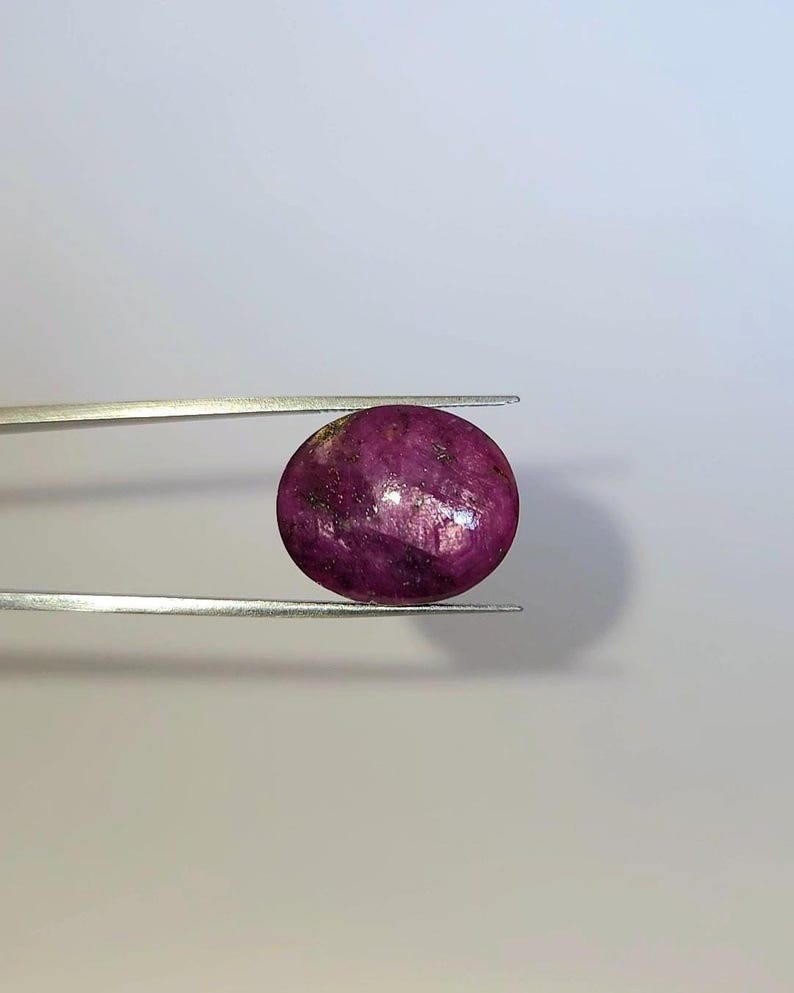 Natural 29.65 Ct Star Ruby Red Oval Untreated Cabochon Loose Gemstone ...