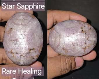 Enorme zafiro estrella natural de 1100,00 ct, cristal curativo de cabujón rosa