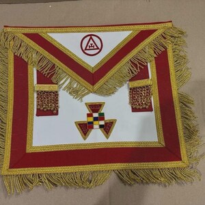 Delantal masónico bordado a mano del Gran Sacerdote del Arco Real Php