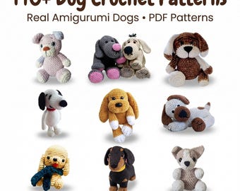 140+ Dog Amigurumi Crochet Patterns Bundle | Plush Dog Toys | PDF Digital Download