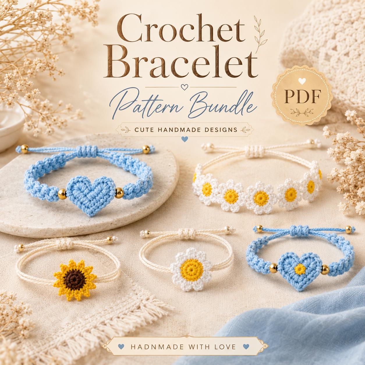 Crochet Bracelet Pattern Bundle