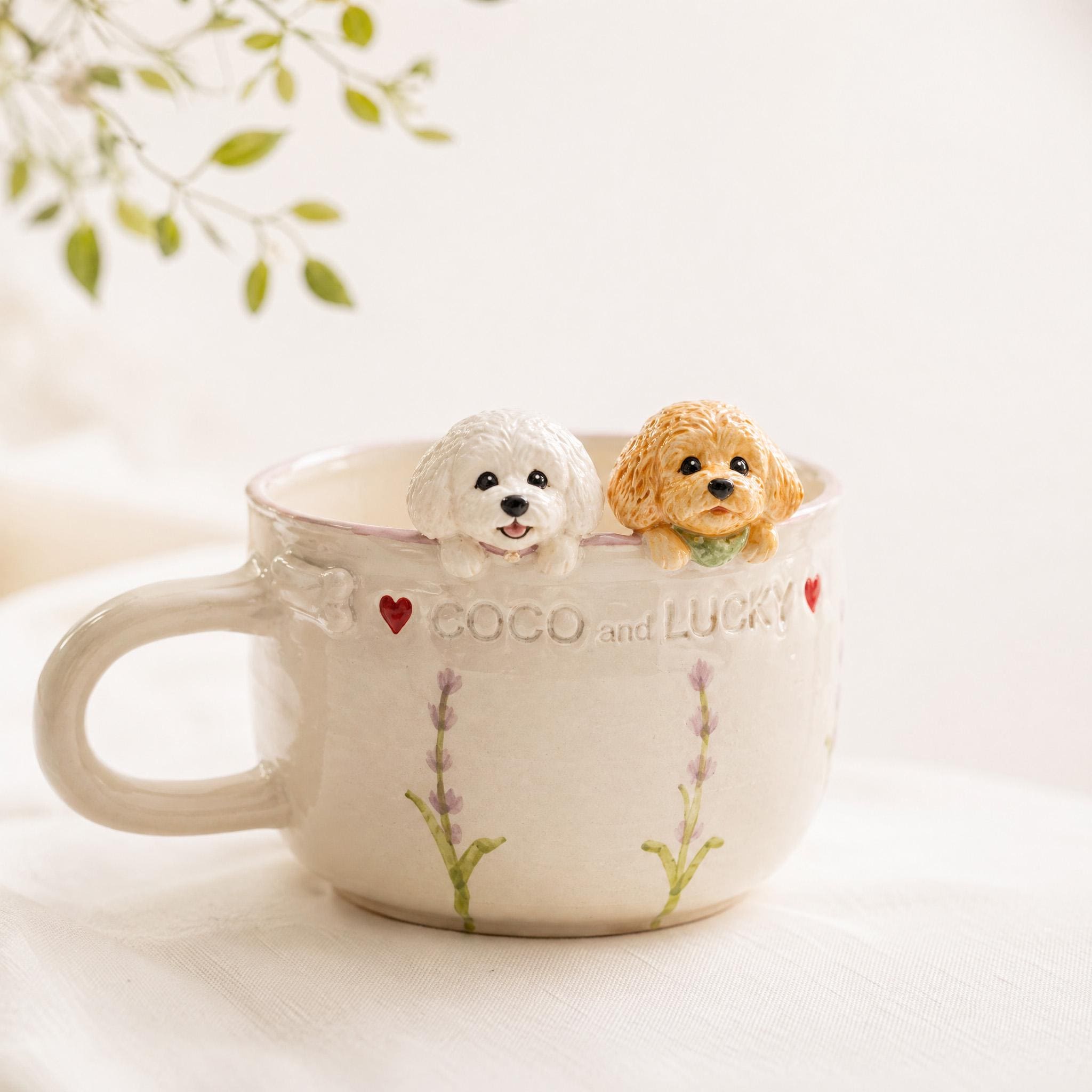 Ceramic Dog Mug - Etsy Canada