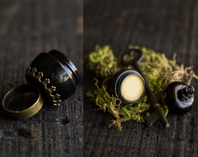 Solid Perfume Locket Ring Poison Secret Compartment Choose Your Scent