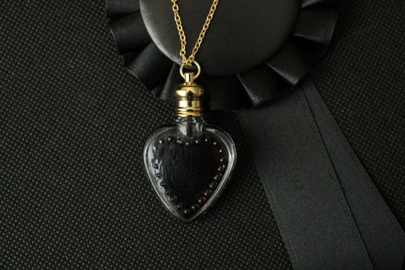 Perfume Heart Necklace Victorian Potion Amulet Choose your scent Vial 3ml No Gift Box