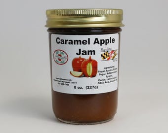 Amish Made Caramel Apple Jam - Kleine Chargenkonserven, einfache Zutaten (8 oz)