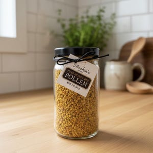 Pure Honey Bee Pollen Amish Glass Jar – Local Lancaster PA