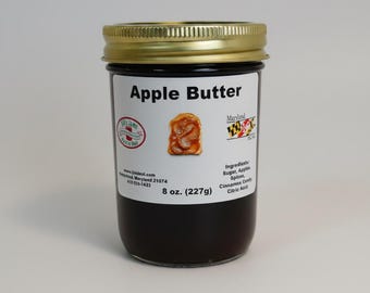Amish Made Apple Butter – Small Batch Preserves, Simple Ingredients (8 oz)