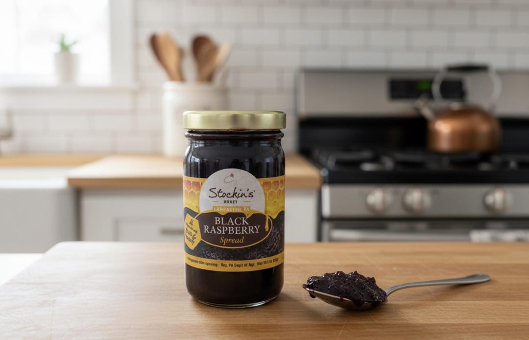 Black Raspberry Honey Jam- Amish Made, Glass Jar– Local Lancaster PA ...