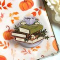 Coffee Books Acrylic Phone Grip, Bookish Vibe Magnetic Holder, Griptok for Book Lovers