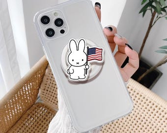 World Cup Bunny Phone Grip, Kawaii Bunny Magsafe Griptok, National Flags Acrylic Kindle Holder