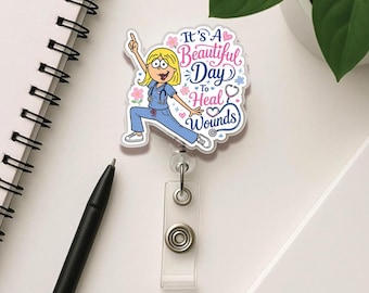 Nurse Quote Badge Reel, Kawaii Medical Clip, Girlie Accessory, Medical ID Holder