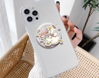 Silly Goose On The Loose Phone Grip, Funny Goose MagSafe Holder, Kawaii Animals Griptok