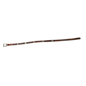 Brighton Brown Braided Leather Belt Silver Engraved Buckle Southwestern Size 32 image 11