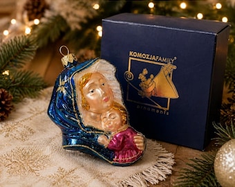 Mostowski Komozja Hand Blown Hinged Musical Egg Christmas Ornament