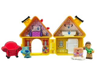 Blue's Clues Fold Out Doghouse Playset 1998 Tyco Preschool Viacom Vintage Toy