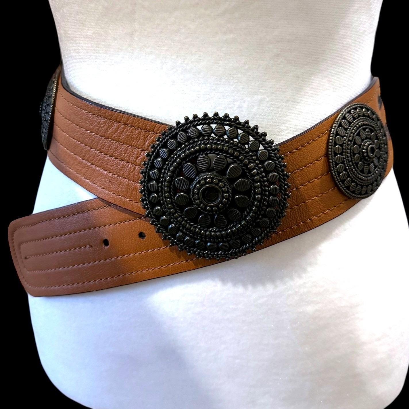 NWOT Chicos Leather Embossed Belt XL Chicos Vintage Belt - Etsy main image 4