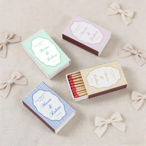 Personalised matchbox set, Custom wedding birthday favors, Party keepsakes, Fully personalised gift, 10 20 50 100 boxes, Elegant celebration