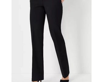 Pantalones negros ajustados de corte recto estilo años 90 de Barneys New York, talla 36 (0-2 EE. UU.)