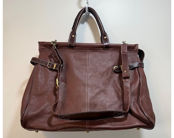 Valero Texas Open Golf Classic Logo Brown Weekender Bag LARGE VINTAGE