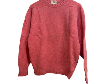 Jersey de cuello redondo texturizado de punto ajustado Lord Jeff de The Moors, estilo Lagenlook, años 80, talla M