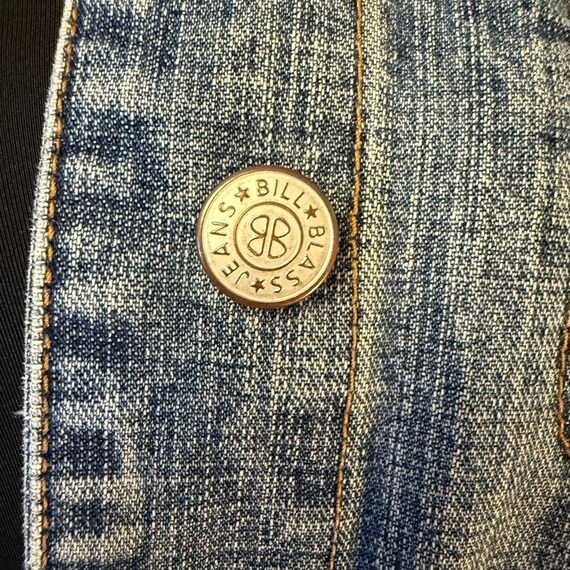 Bill Blass Medium Wash Patchwork Denim Jacket Wom… - image 5