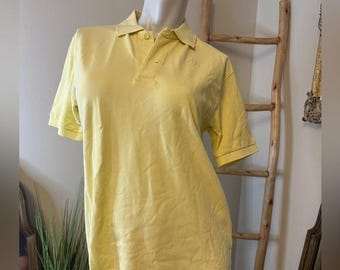 Robe Di Kappa La Polo Camisa Amarilla Pequeña Vintage