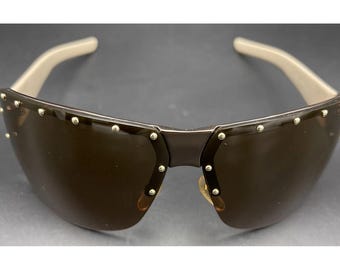 Gafas de sol unisex de diseño Gucci GG 1819/S BLKP0 71 10 115 con escudo de firma Y2K