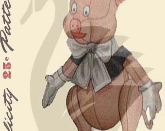 Reproduction Vintage Play Pig from Three Little Pigs Sewing Pattern S7112