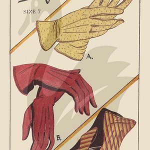 Reproduction ED179 Ladies Gloves Sewing Pattern Size 6 - 8 All sizes included - PDF