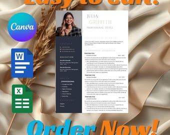 Sjabloon voor eenvoudig ATS-cv | Word, Google Documenten en Pages | Professioneel, bewerkbaar, inclusief sollicitatiebrief en referenties