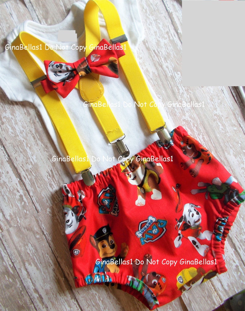 paw patrol smash cake outfit