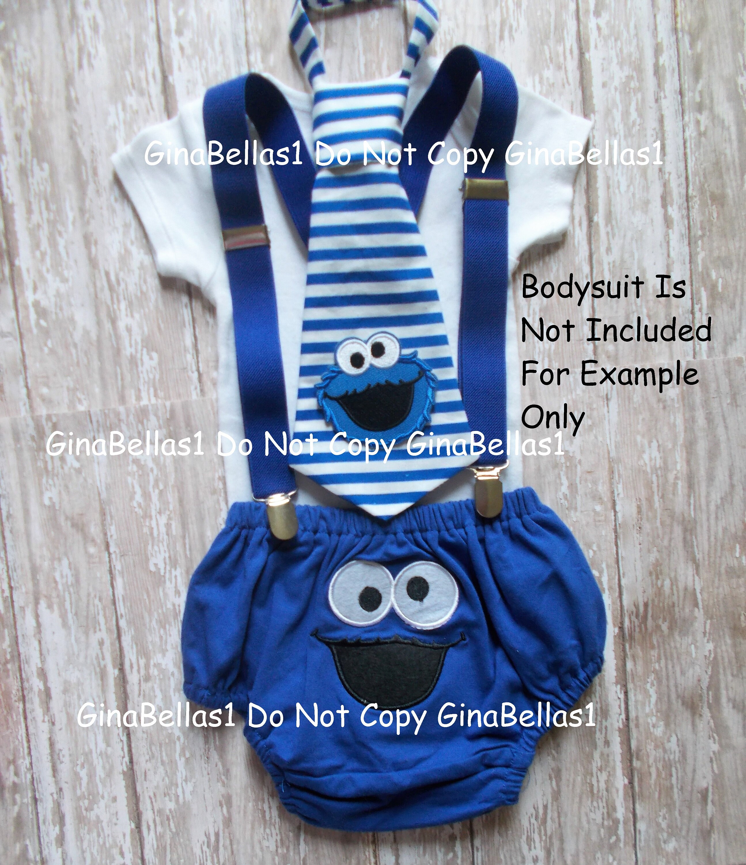 cookie monster cake smash outfit