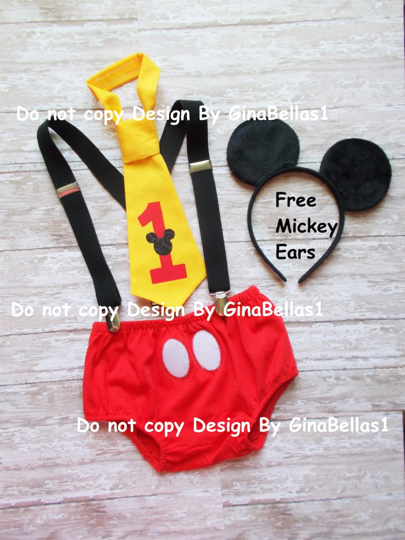 mickey mouse cake smash outfit