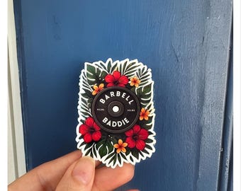 Barbell Baddie-sticker gewichtheffen