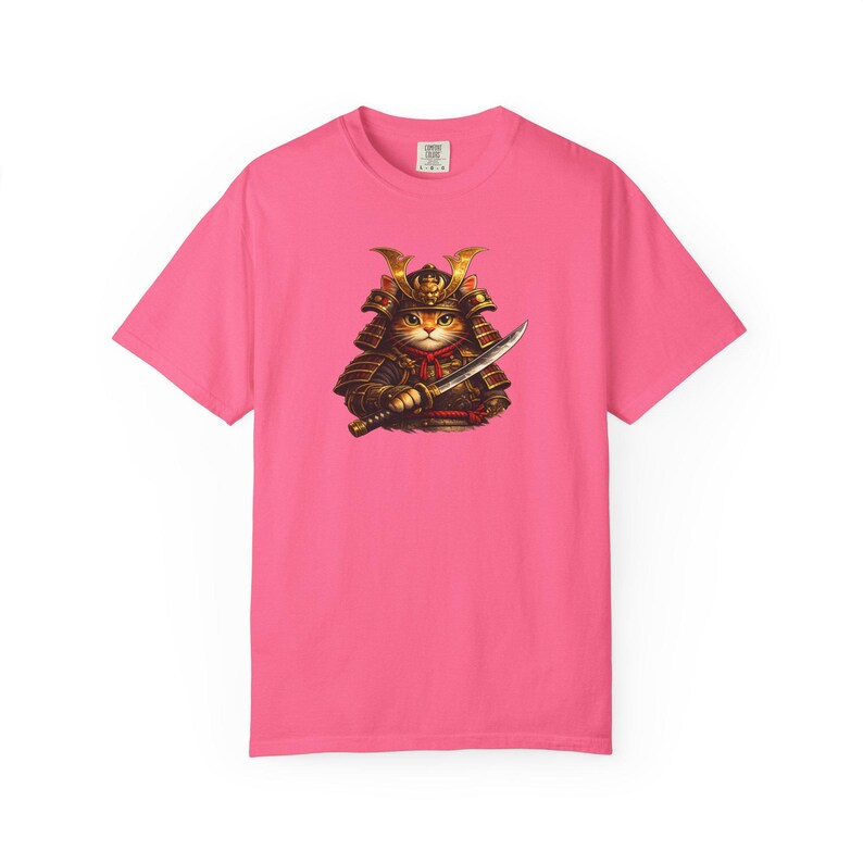 Comfort Colors® Samurai Cat Shirt, Japanese Warrior Cat T-Shirt, Anime Cat Samurai Graphic Tee, Vintage Style Cat Shirt, Gift for Cat Lovers image 17