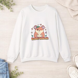 Sudadera con gráfico de rata de Rebel Rascals / Rodent-Core, lindas travesuras