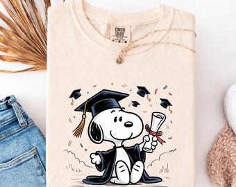 Comfort Colors® afstudeershirt, Class of 2026-T-shirt, College afstudeercadeau, schattig beagle Grad-shirt, Senior 2026 pet-jurk T-shirt