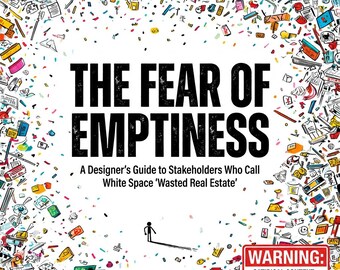 No-Libros: El Miedo al Vacío - Cuaderno Divertido para Diseñadores / Regalo de Diseño Gráfico Sarcástico y Chiste de Oficina para Profesionales de UX/UI