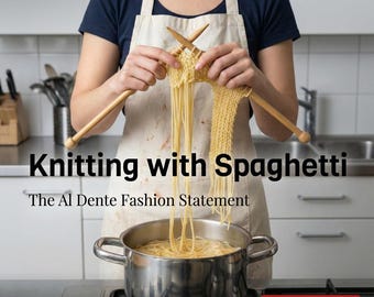 Cuaderno de tejido con espaguetis: un divertido regalo de broma para tejedores