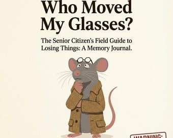 No-Libros: ¿Quién se ha llevado mis gafas? Por Hu R. U. - Memorias de la pérdida de memoria / Regalo divertido para jubilados y personas mayores